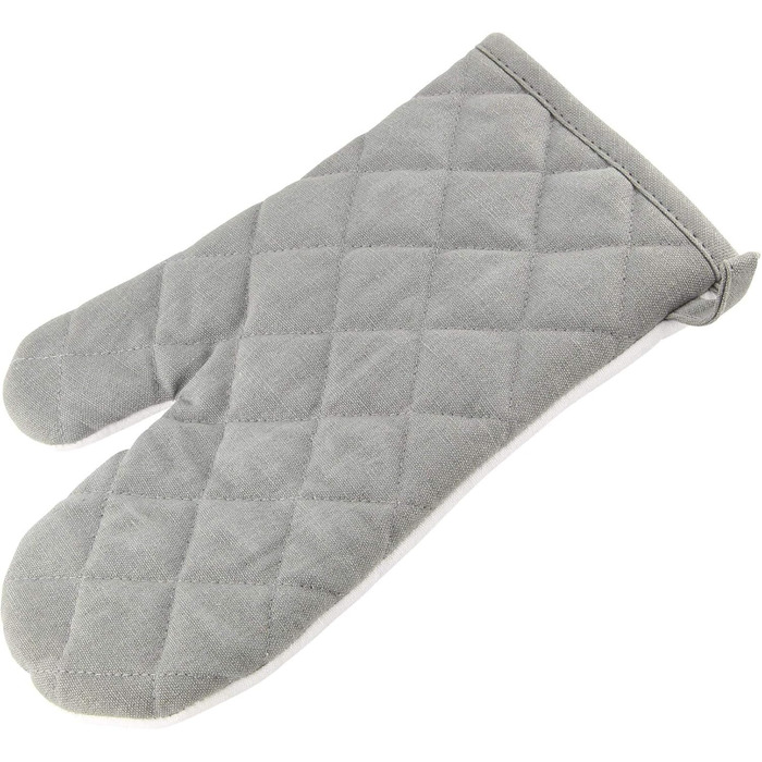 Рукавиця для духовки, бавовна, біло-сіра Fackelmann