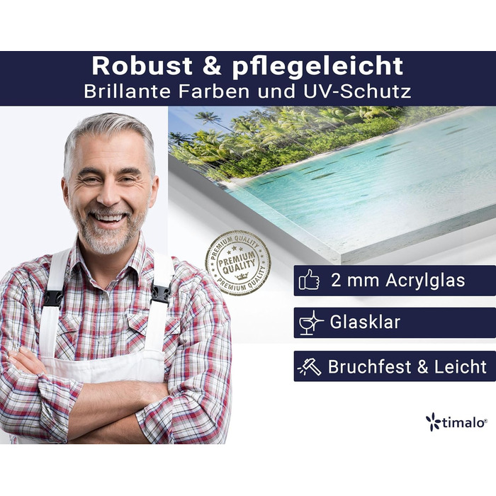 Кухонний фартух timalo зі скляним виглядом Північне море, очерет, захід сонця, океан, солома 2 мм акрилове скло Бризокості для плити, кухонний скляний фартух, акрилова скляна настінна панель, захисна панель для фартуха (220 x 58 см, 301- Морський)