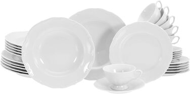 Набір посуду на 6 персон, 30 предметів, білий Maria Theresia Creatable