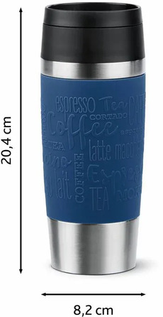 Tefal Термочашка Travel Mug Classic, 360мл, нержавеющая сталь, синий