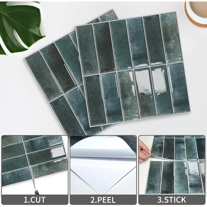 Наклеек на плитку 30,5 х 30,5 см 10 шт MOONFUN