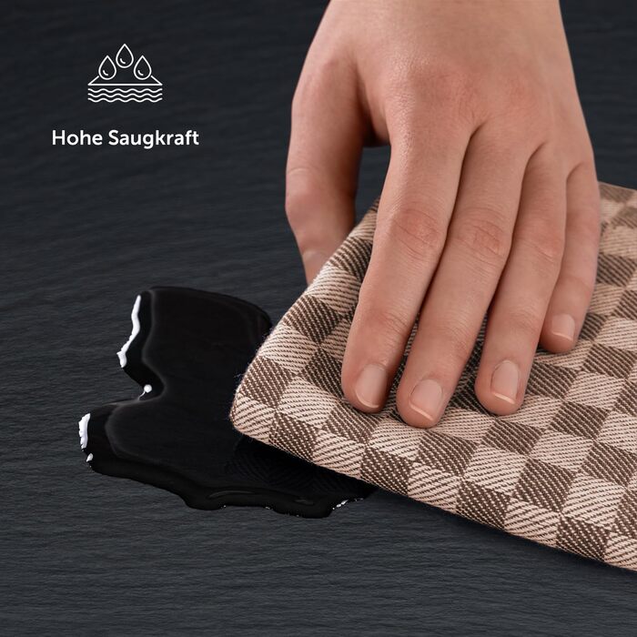 Кухонні рушники бавовняні 50 x 70 см, набір 5 предметів, коричневі Blumtal