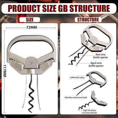 Штопор для вина 3-в-1 LUCYLANKER