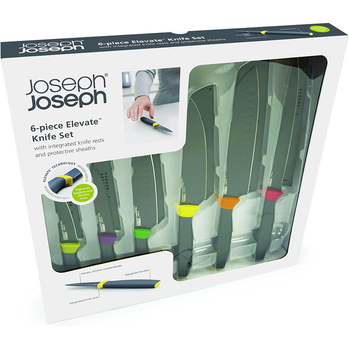 Набір ножів, 6 предметів, різнокольоровий Elevate Joseph Joseph