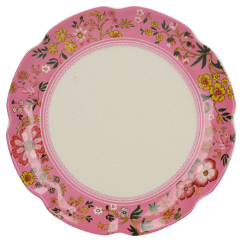 Тарелка для канапе CreativeTops EASTERN FLORA розовая, керамика, диам. 17 см