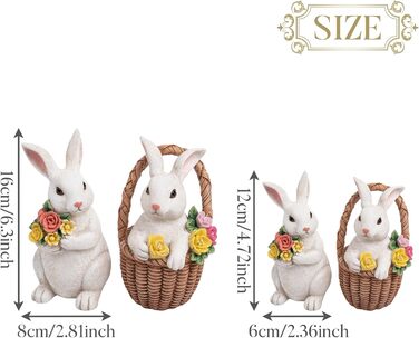 Набір із 2 пасхальних зайчиків 16 см Valery Madelyn