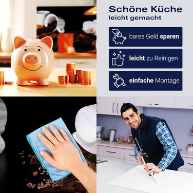 Кухонный фартук защита от брызг 180 х 60 см wandmotiv24