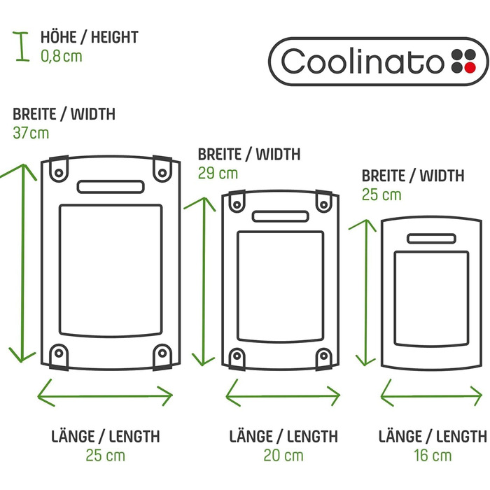 Набір обробних дощок 3 шт Coolinato
