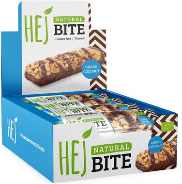 Органічні горіхові батончики - Низьковуглеводна закуска з горіхами - Веганський енергетичний батончик з мигдалем, фундуком та арахісом - Без глютену - Мигдаль та морська сіль 12 x 40 г Мигдаль та морська сіль 12 шт. (1 упаковка) (Шоколадно-кокосові, 12 шт