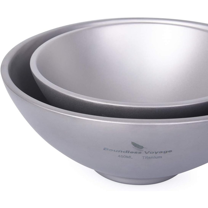 Титанова миска для кемпінгу 450 мл iBasingo