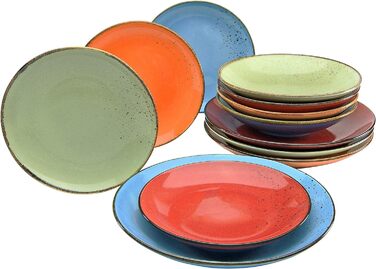 Серія Nature Collection Scandinavia, набір посуду з 16 предметів, комбінований сервіз з кераміки (обідній сервіз, Середземномор'я), 19984