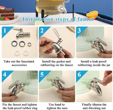 Стеклянный диспенсер для напитков 4 л Berglander