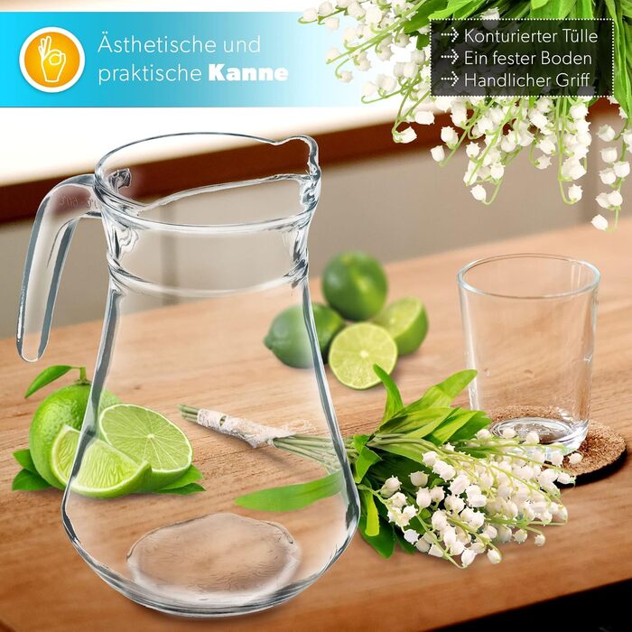 Скляний глечик 1,4 л KADAX