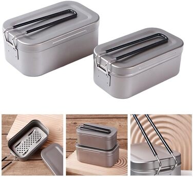 Набор посуды для кемпинга 800 и 1200 мл Feeshoppher