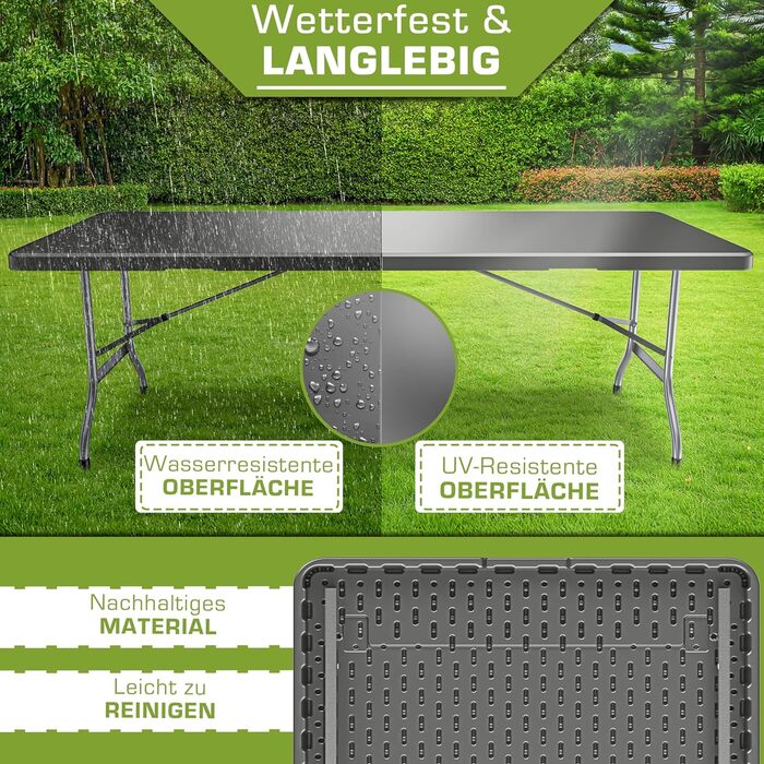 Складной стол 180x75 см tillvex