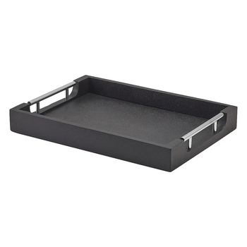 Поднос 35*25 см, деревянный, черный, Solid Black, GenWare