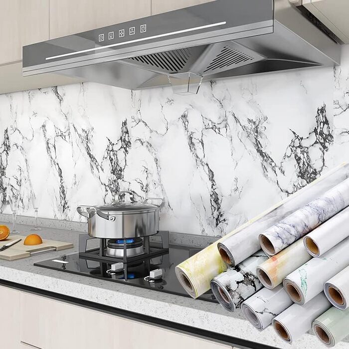 Кухонный самоклеящийся фартук с алюминиевым покрытием 500 х 60 см Visario