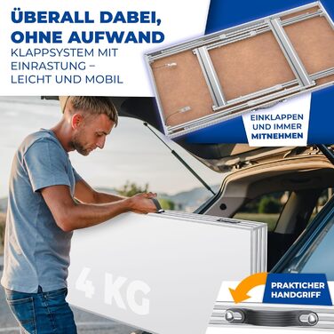 Набір із 3 столів для кемпінгу 100 х 60 см KESSER