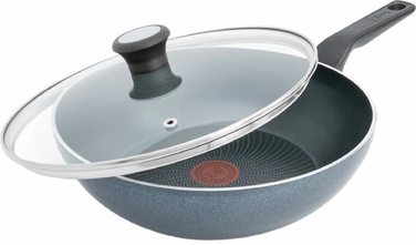 Tefal Сковорода ВОК з кришкою Generous Cook, 28см, алюміній, бакеліт, скло, чорний