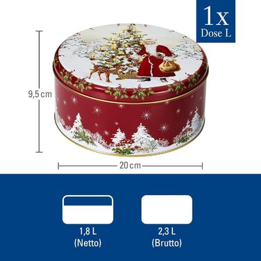 Набір з 3 різдвяних банок для печива, червоний Winter Collage Villeroy & Boch