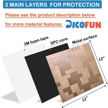 Мідний плитковий фартух для кухні 30,5 х 30,5 см DICOFUN