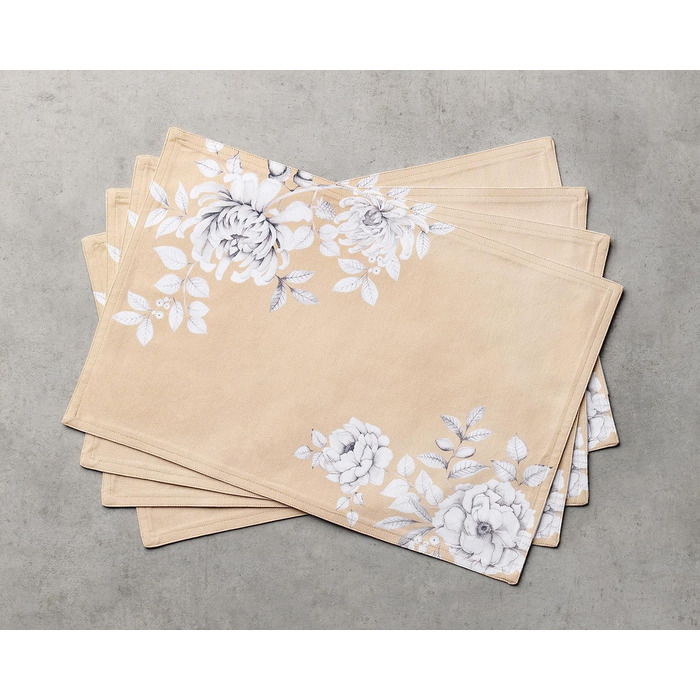 Бавовняні килимки для серветок, набір з 4 шт. , декоративні килимки для серветок, пасхальні килимки, що миються, для свят, вечерь, весни, літа (33 см x 48 см) (21 - Гарна осінь), 39Hermine 100