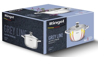 Каструля Ringel Grey line (4.2 л) 22 см  (6932749)