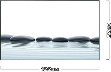 Дизайнерський кухонний фартух з алюмінієвого композиту, кухонний фартух, товщина 3 мм, 60x100 см, (Waterstones)