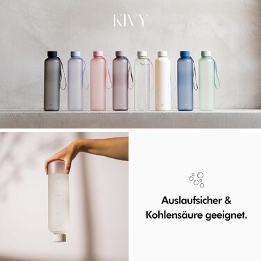 Пляшка для води 1 л тританова, прозора вишня KIVY
