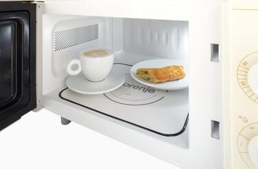 Мікрохвильова піч Gorenje MO20A3WH / 20 л / 800 Вт / AquaClean / AutoMenu / Сенсорне керування / LED-дисплей / Функція розморожування / 5 рівнів потужності / Блокування від дітей / Білий (Класичний, Бежевий)
