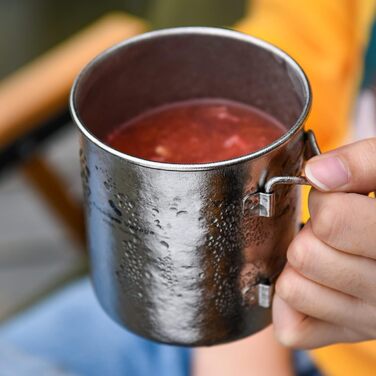 Титанова термокружка з кришкою для кемпінгу 450 мл iBasingo