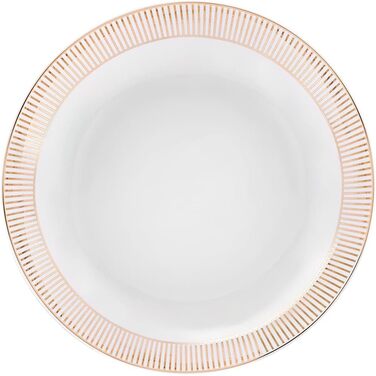 Фарфоровая посуда на 6 персон - Эксклюзивный набор посуды для элегантной посуды и особых случаев - Высококачественный фарфор с золотыми вставками, 24 шт.