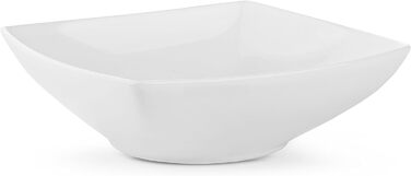 Консимо. Набор из 6 суповых тарелок - Тарелки для макарон - Глубокие тарелки - на 6 персон - Керамическая миска - Тарелка для салата EPIRI Подходит для микроволновой печи - 17x17 см - 500 мл - Глянец (белый)