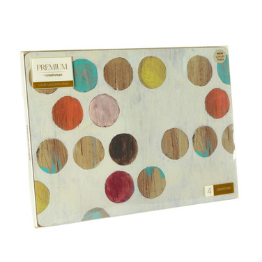 Набор пробковых подставок Creative Tops Retro Spot, 40 x 29 см, 4 шт.