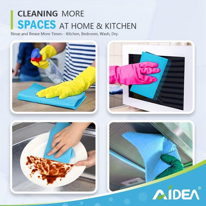 Серветки для прибирання кухні 10 шт 17,8 х 15,2 см AIDEA