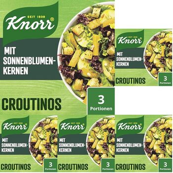 Салатні крутони Knorr з цибулею для смачного салату без додавання підсилювачів смаку 20 х 25 г (25 г (5 упаковок))