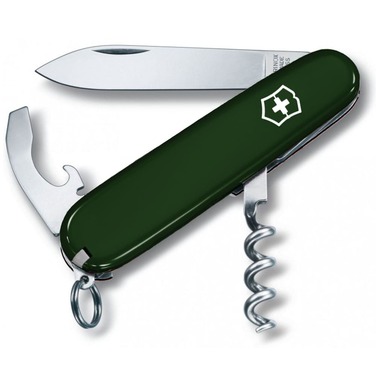 Нож швейцарский 9 функций, 84 мм, зелёный Victorinox Waiter