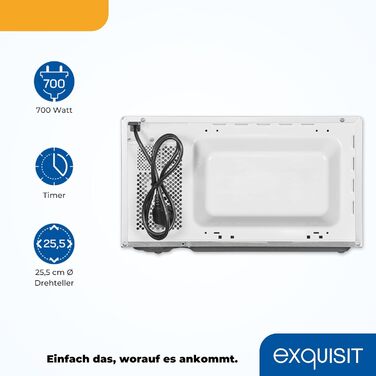 Мікрохвильова піч 20 л, 700 Вт сріблястий MW 820 DI Exquisit