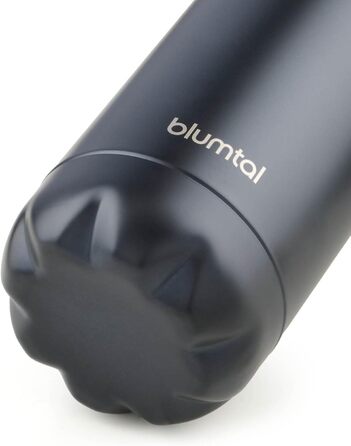 Пляшка для води Blumtal з нержавіючої сталі - Герметична ізольована пляшка - Пляшка для води без бісфенолу А для гарячого та холодного використання - Двостінна ізольована пляшка - Ізоляційна пляшка, стійка до іржі, дерево/срібло (17 - Металевий чорний, 10