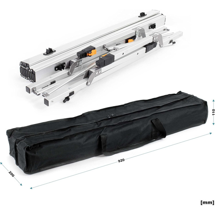 Складний алюмінієвий стіл для кемпінгу 90x53 см Wiltec