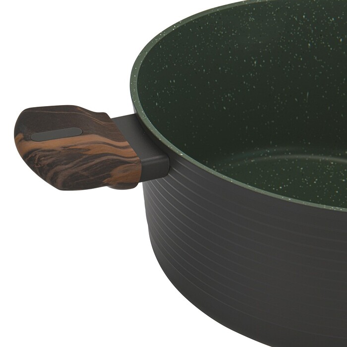 Кастрюля Fissman 20x10 см/2,6 л CUISINE со стеклянной крышкой алюминий с антипригарным покрытием (14592)