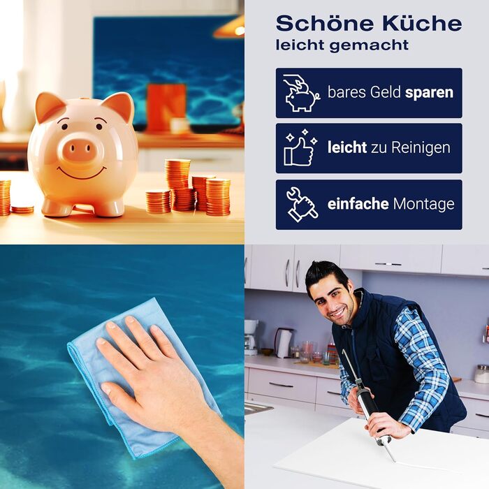 Кухонный фартук самоклеящийся 180 х 50 см wandmotiv24