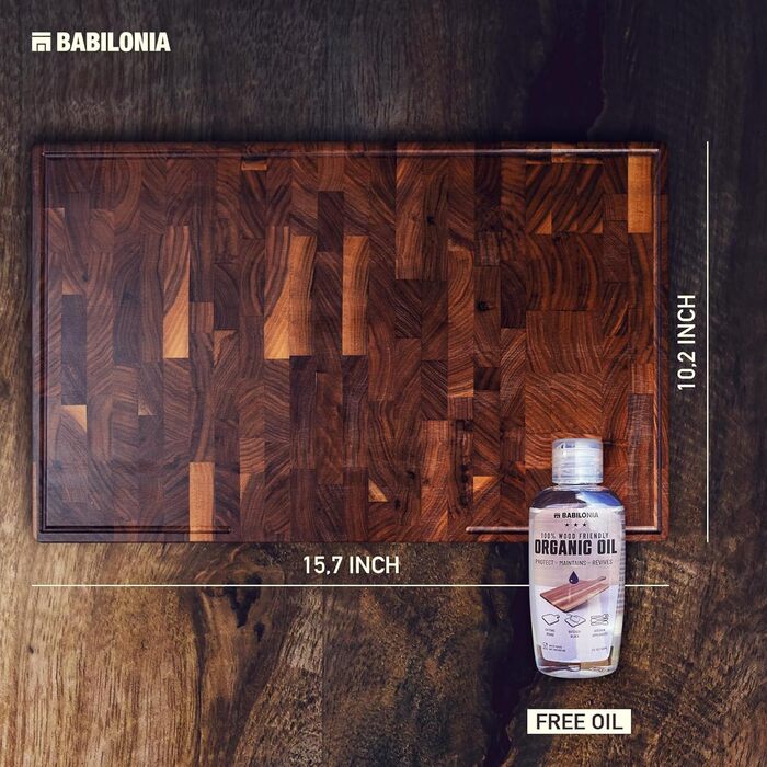 Професійна обробна дошка з американського чорного горіха преміум-якості BABILONIA