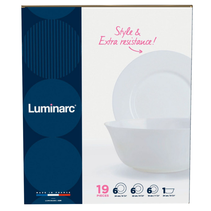 Сервиз столовый LUMINARC EVERYDAY, 19 предметов (6122524)