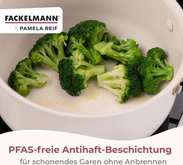 Кастрюля 3,4 л со стеклянной крышкой 20 см, пастельно-бежевый Pamela Reif Fackelmann