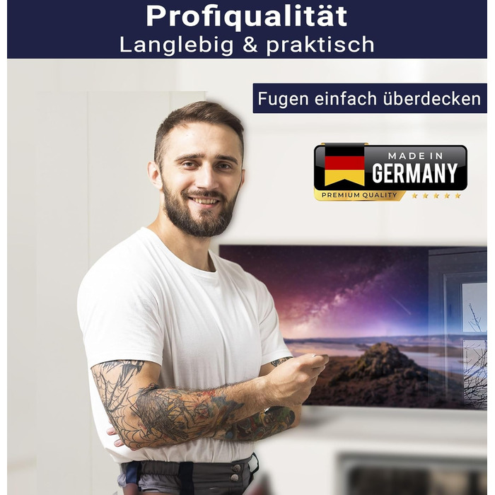 Кухонний фартух timalo зі скляним виглядом Акрилове скло 2 мм Бризкозахисна стіна для плити, скляний фартух, акрилова скляна настінна панель, захисна панель для фартуха Бетонно-блакитно-сірий (60x52 см, 204- Чумацький Шлях)