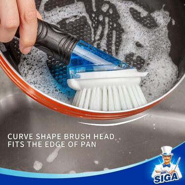 Щетка для мытья посуды с дозатором для моющего средства MR.SIGA