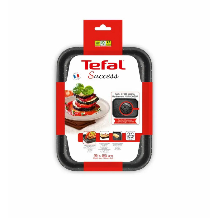 Tefal Деко Success, прямокутна, 19х25см, алюміній, чорний