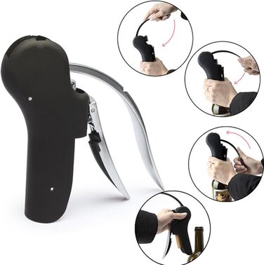 Профессиональный штопор с эргономичной ручкой бронзовый jiingekk