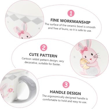 Керамічна миска з малюнком кролика 450 мл Abaodam